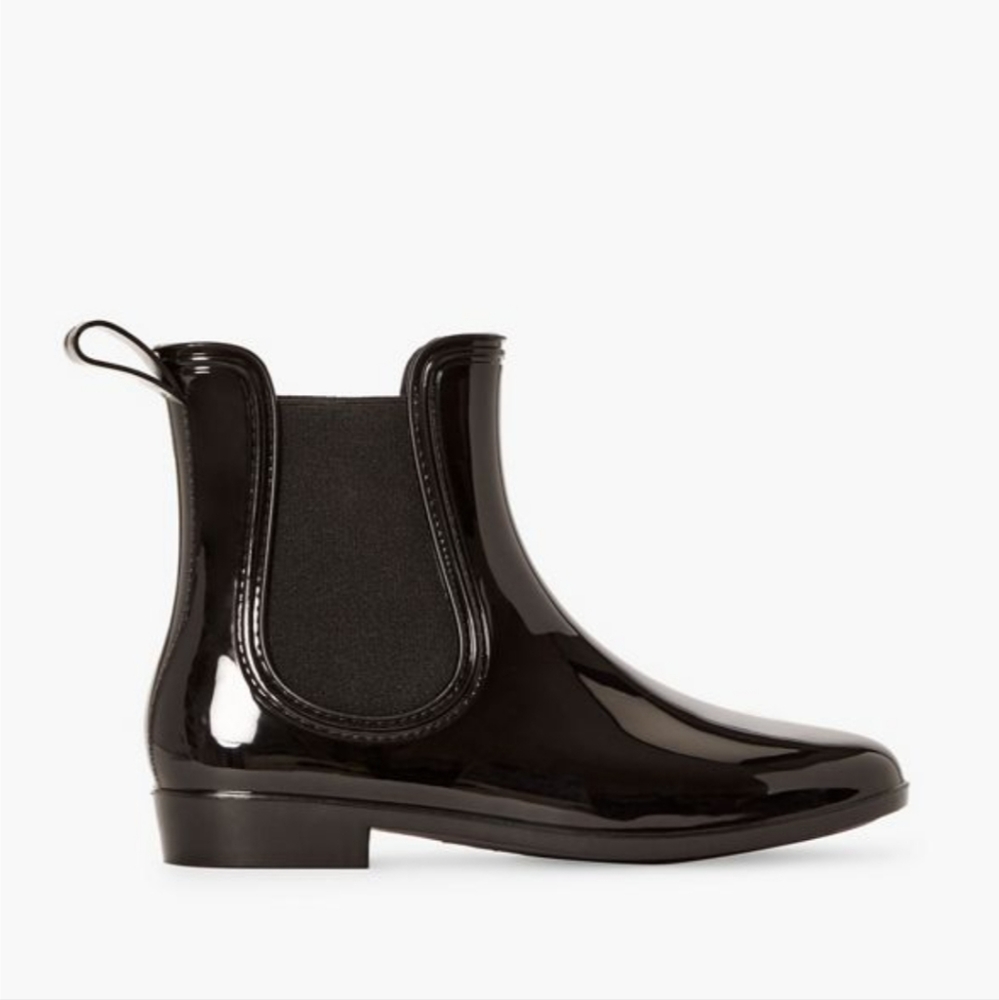 JUSTFAB never worn Louella Ankle Rain Boot SIZE 6 BLACK never worn